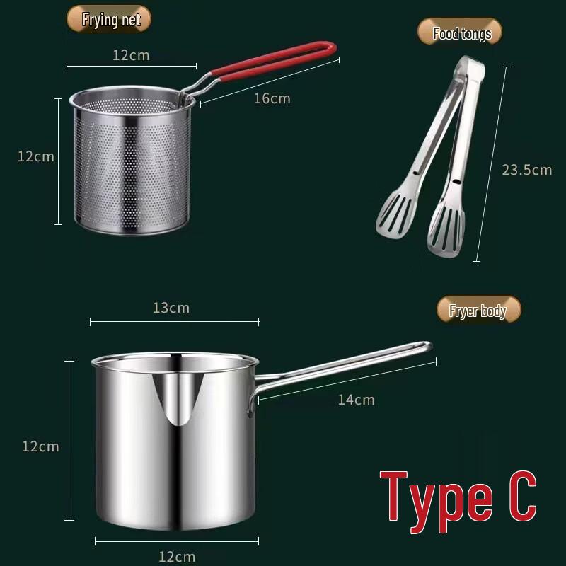 

UOTO 304 Stainless Steel Deep Fryer Set