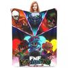 FNF Bad Time Trio Friday Night Funkin Fleece Throw Blanket Blankets for Home Couch Soft Bedroom Quilt