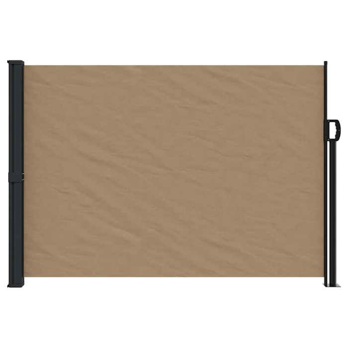 VidaXL Retractable Side Awning Taupe 140x600 Cm, Garden Privacy Screen, Balcony Windbreak, Outdoor Screen, 4004514