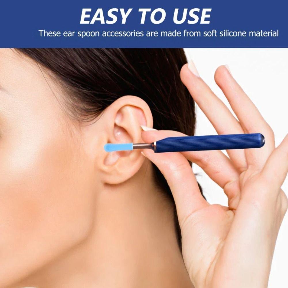 Replacement Ear Spoon Sleeves Silicone Ear Wax Picker Cover Ear Spoon Protector  Ear Cleaning Tools