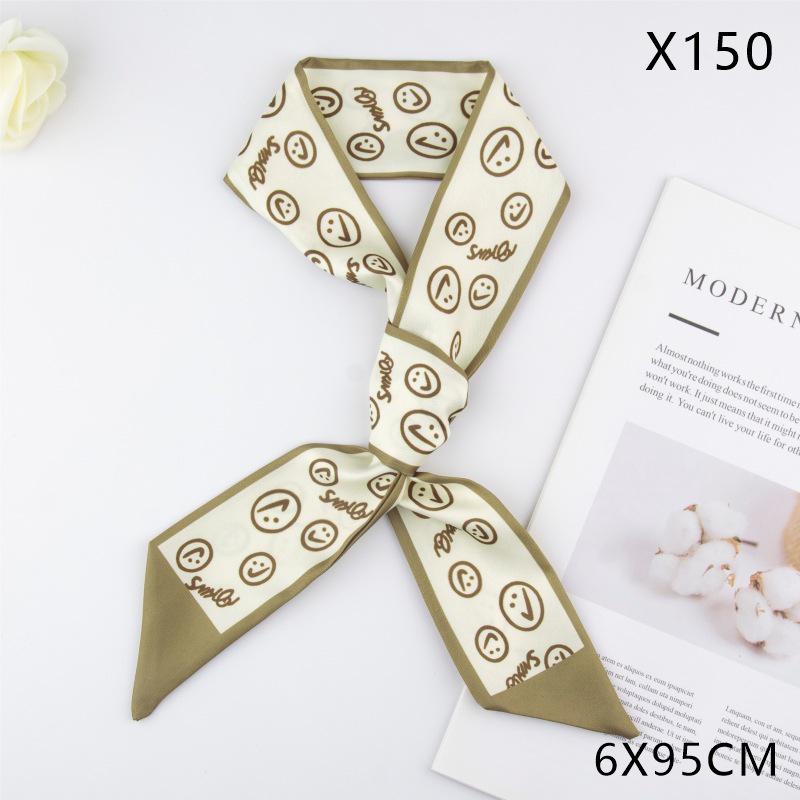 Versatile Vintage Silk Scarf: Hair Tie, Headband, Bag Accessory