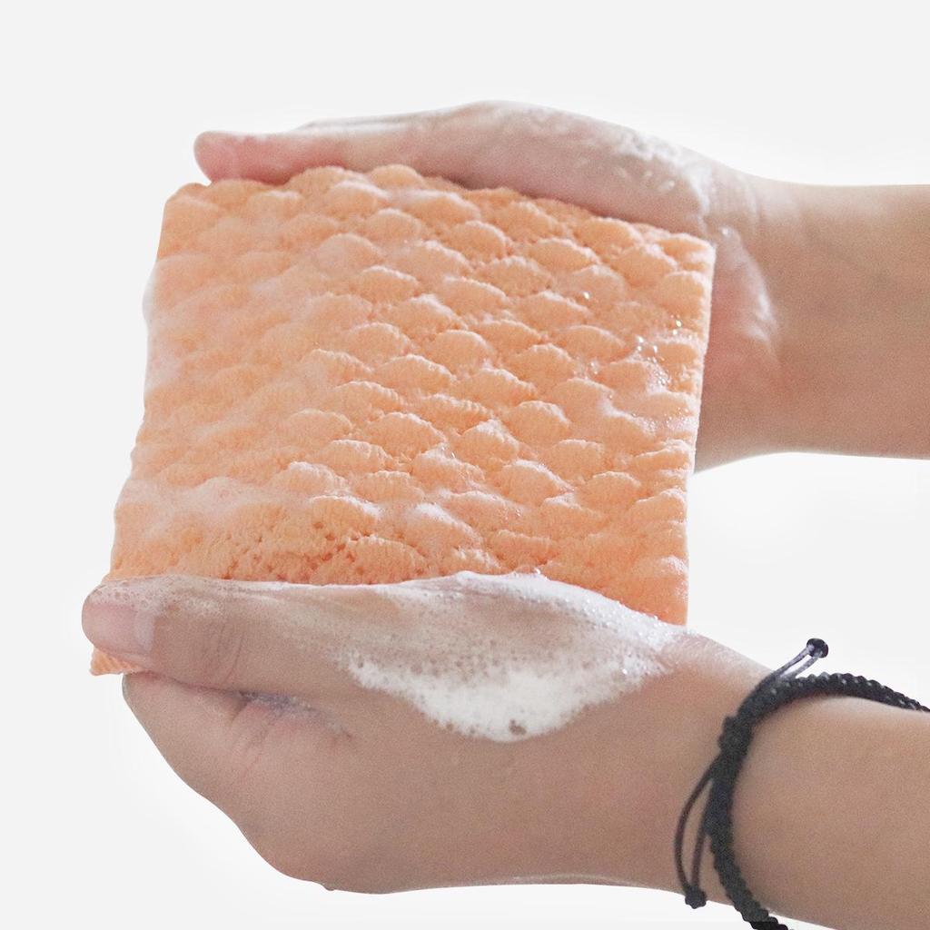 Double-Sided Bubble Grid Dishcloth - Korean Moonlight Cleaning Sponge