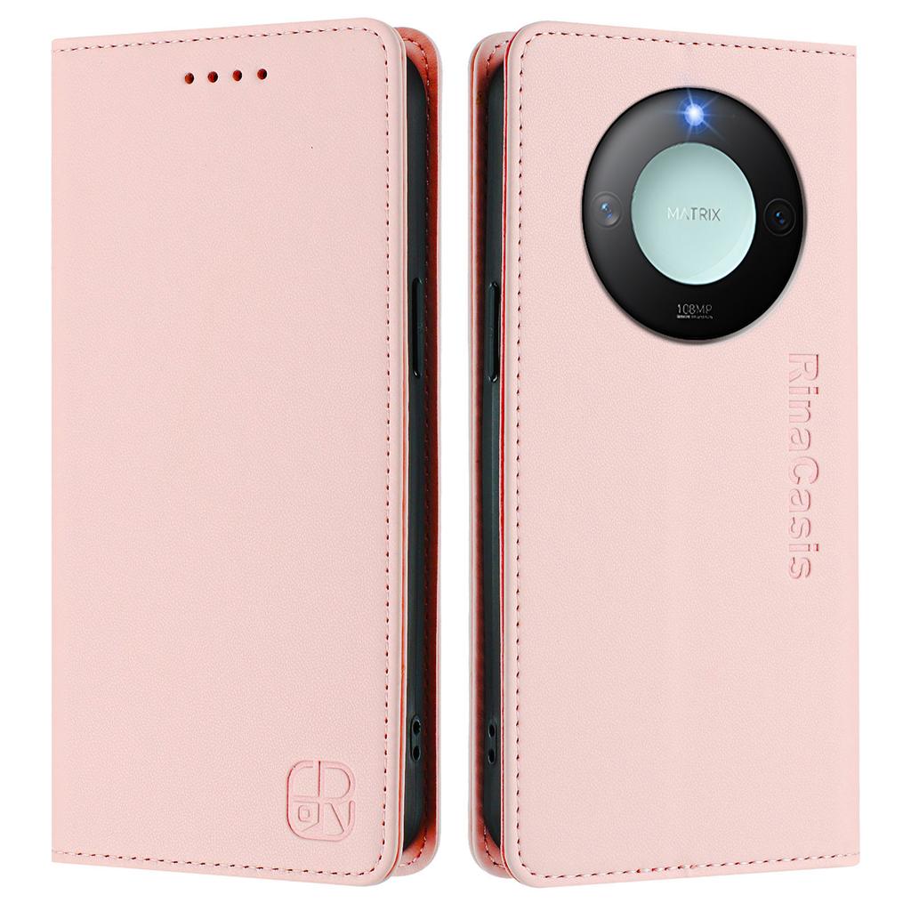 For Honor X60 5G/Honor X9c Smart 5G Leather Case RINACASIS RC01 Phone Cover with RFID Blocking Wallet Stand