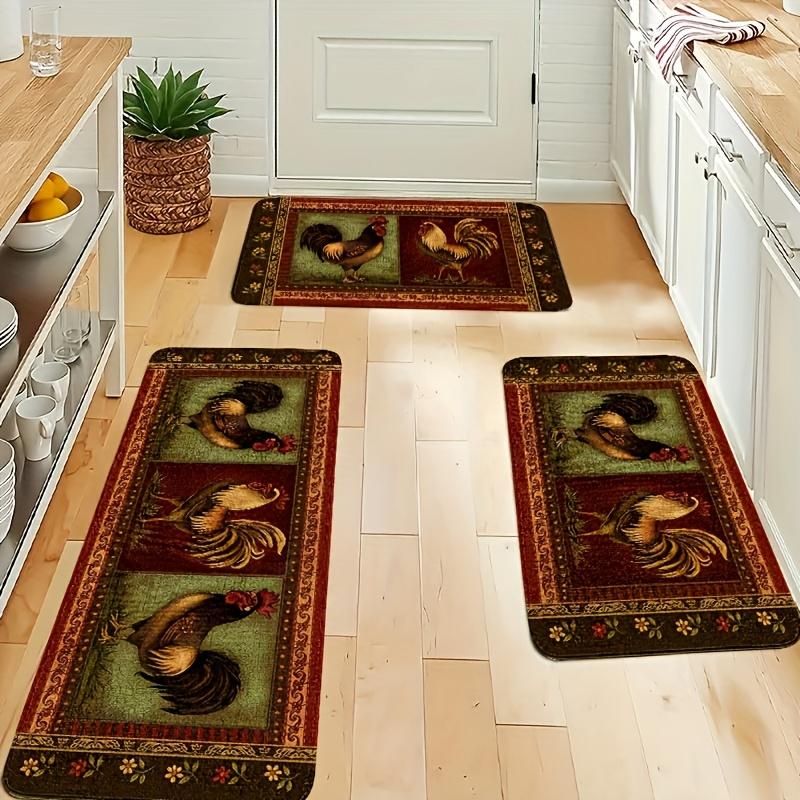 1Pcs Anti Fatigue Kitchen Rugs, Striped Print Waterproof Non-Slip Thick Cushioned Kitchen Mat Heavy Duty Comfort Standing Mat for Kitchen