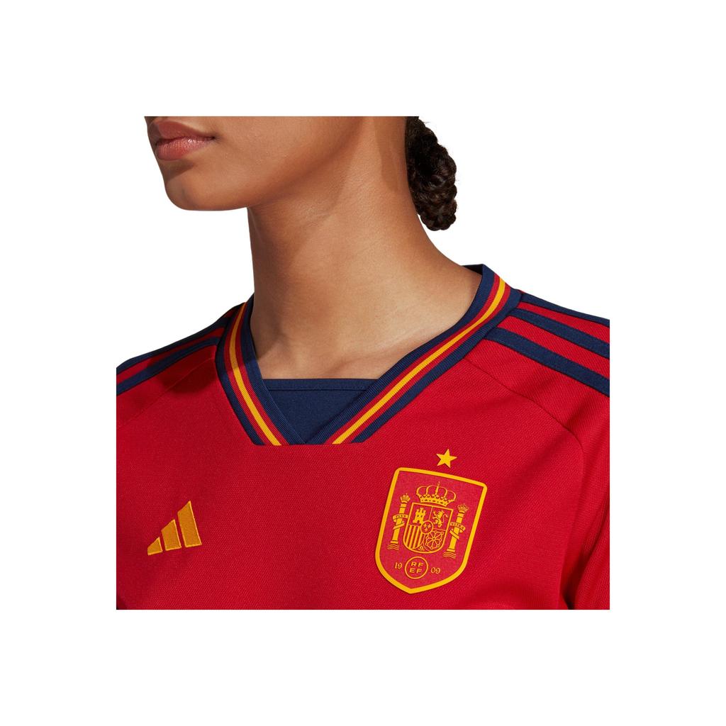 Adidas Logo Printed Striped Short Sleeve T-Shirt Women Tops Red HF1409