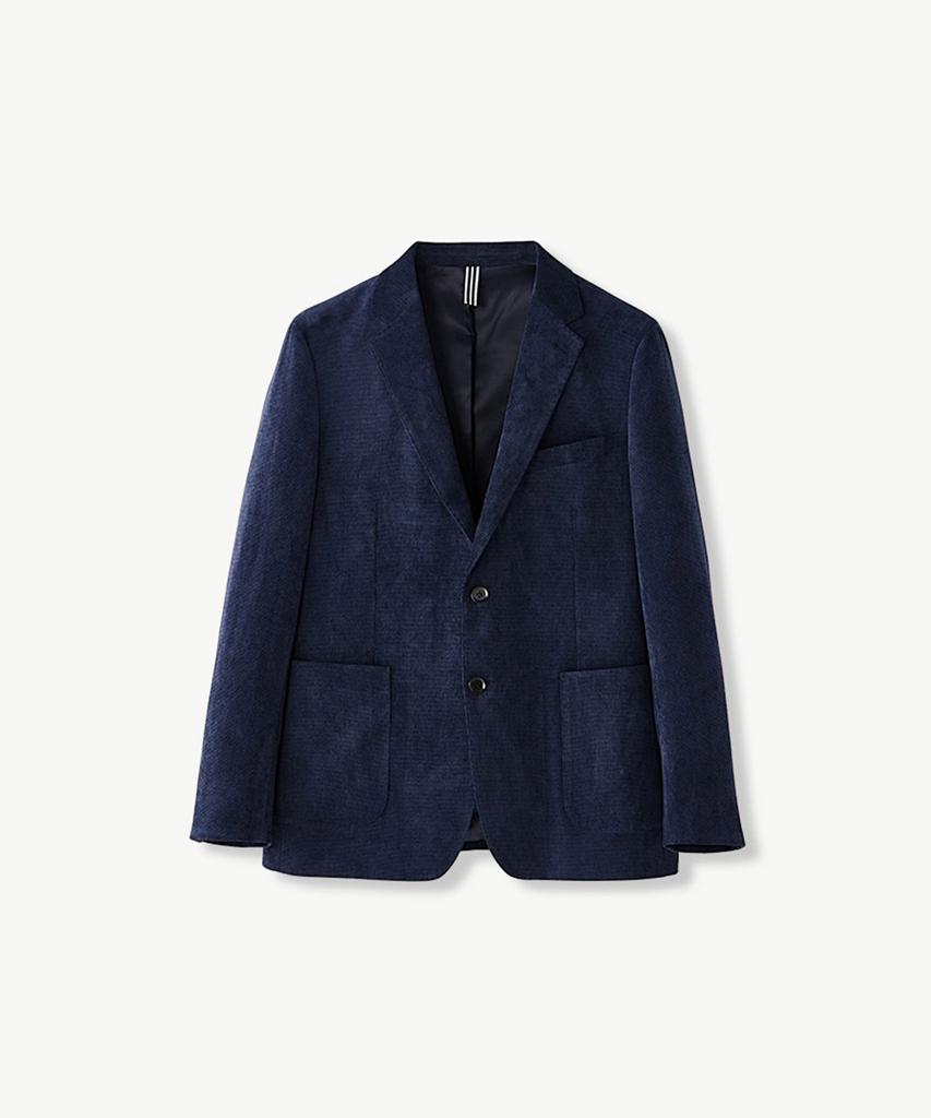 Stco Diems Warm Velour Setup Jacket_Navy (Classic Fit)_Dejva02Csn