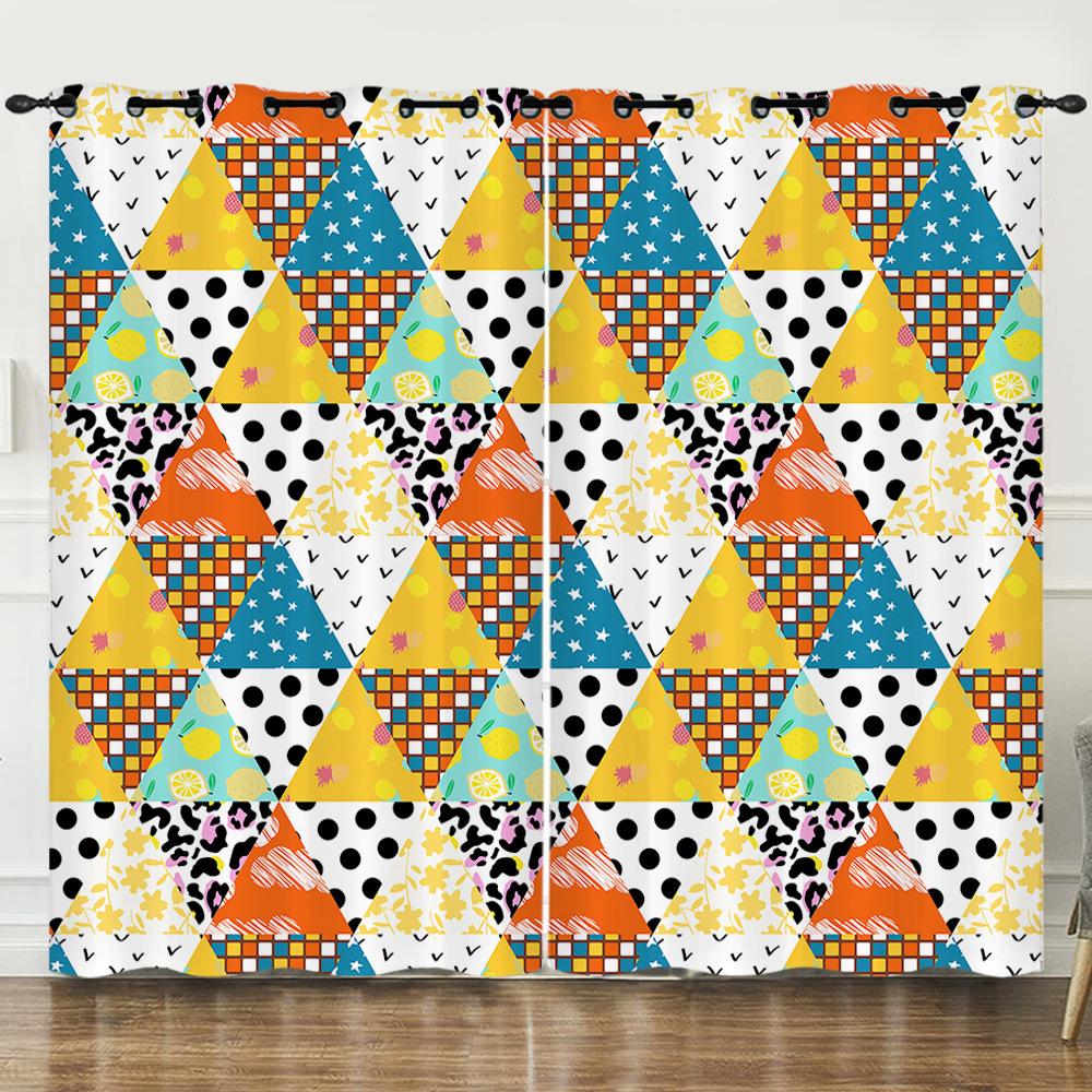 Curtain Ethnic Style 3D Digital Printing Blackout Curtain Punching