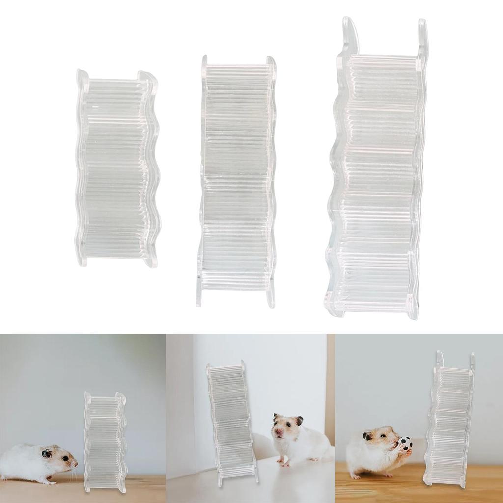 Hamster Climbing Toy Cage Accessories Acrylic Ladder Bridge for Mice Gerbils