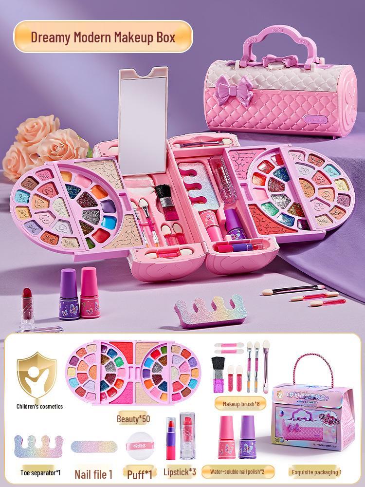 Washable Children's Makeup Toy Set - Little Princess Handbag Birthday Gift
