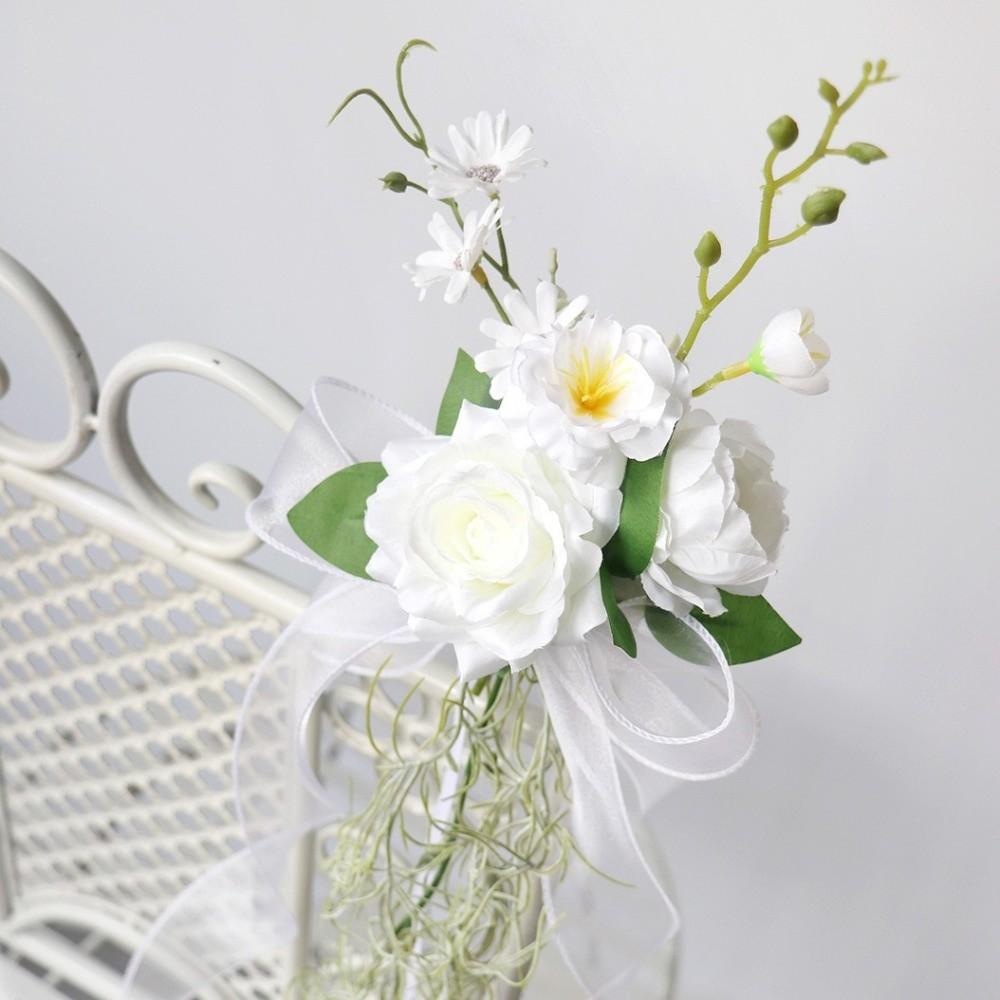 Artificial Rose Wedding Chair Flowers with Air Plants Chair Artificial Flowers Party