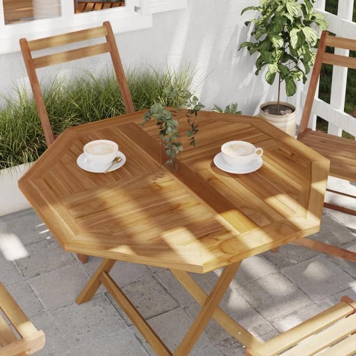 VidaXL Table Top 90x90x2.5 Cm Octagonal Solid Teak Wood, Replacement Table Top, Wooden Table Top, 366667