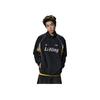 Li Ning Sports Lifestyle Series Casual Retro Color Block Zip Up Stand Collar Windbreaker Unisex Outerwear Black AFDVE97-1