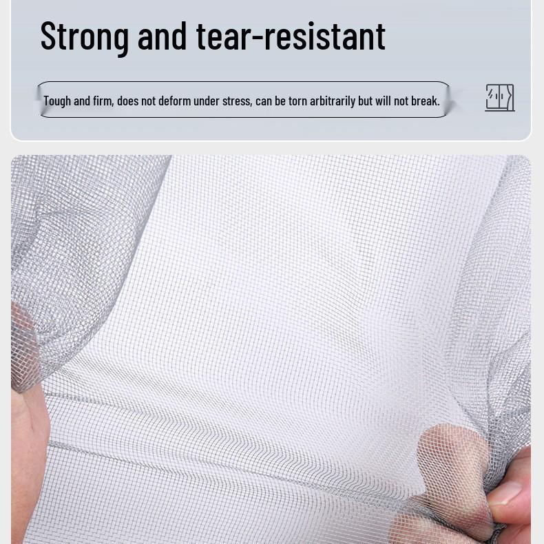 Nano Anti-Mosquito Breathable Window Screen with Easy No-Punch Installation