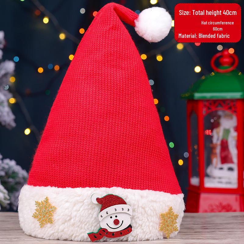 Christmas Knitted Plush Hat for Children & Adults - Festive Party Costume Headwear