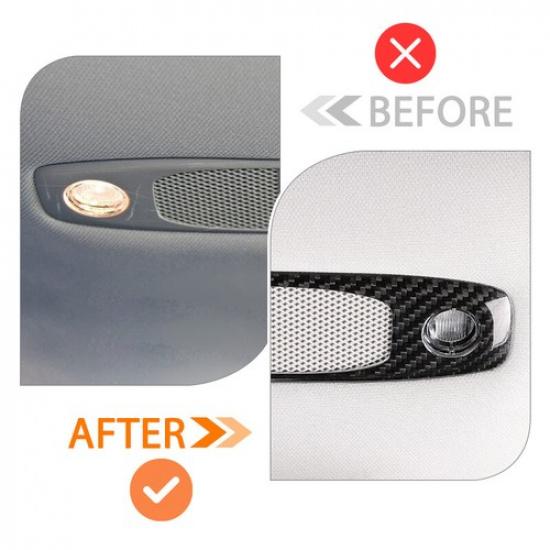 Carbon Fiber Front Reading Light Panel Cover Trim For Tesla Model 3 Y 2017-