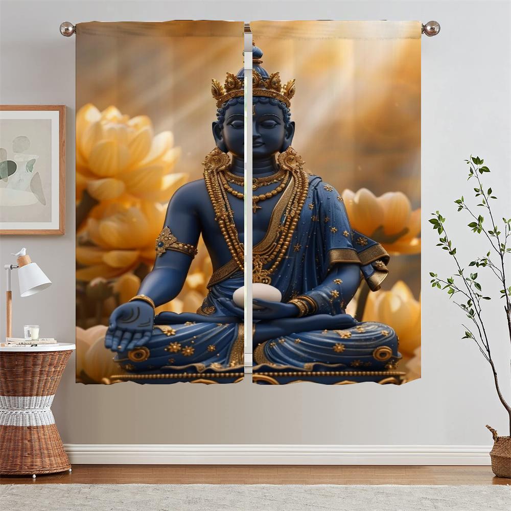 Motionless Tathagata Customs Free Shipping Products Tulle for Living Room Decoration Short Window Curtains 2 Pcs Set Blinds the
