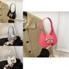 Black Pu Material Butterfly Knot Women's Bag 2024 Urban Simple Style Chain Shoulder Crossbody Handbag