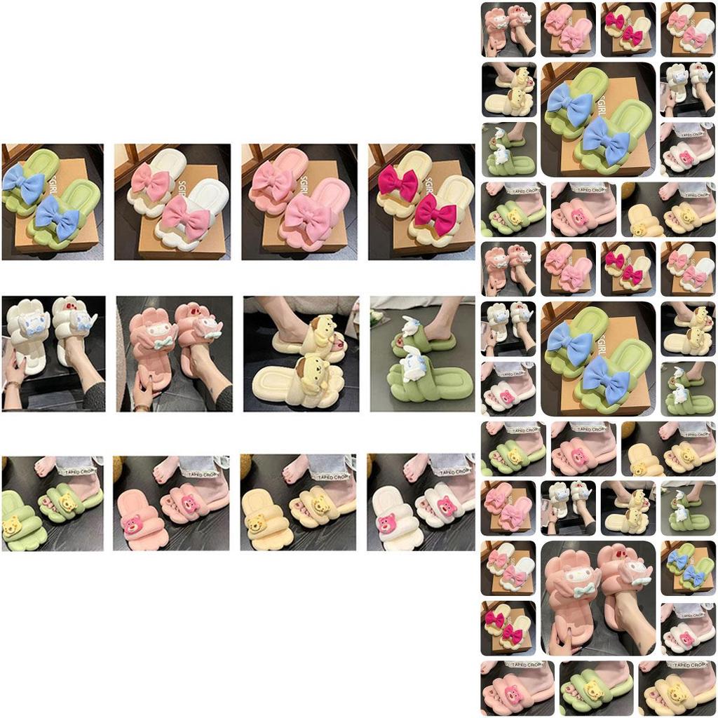 Pvc Upper And Eva Sole Women's Slides With Cartoon Characters