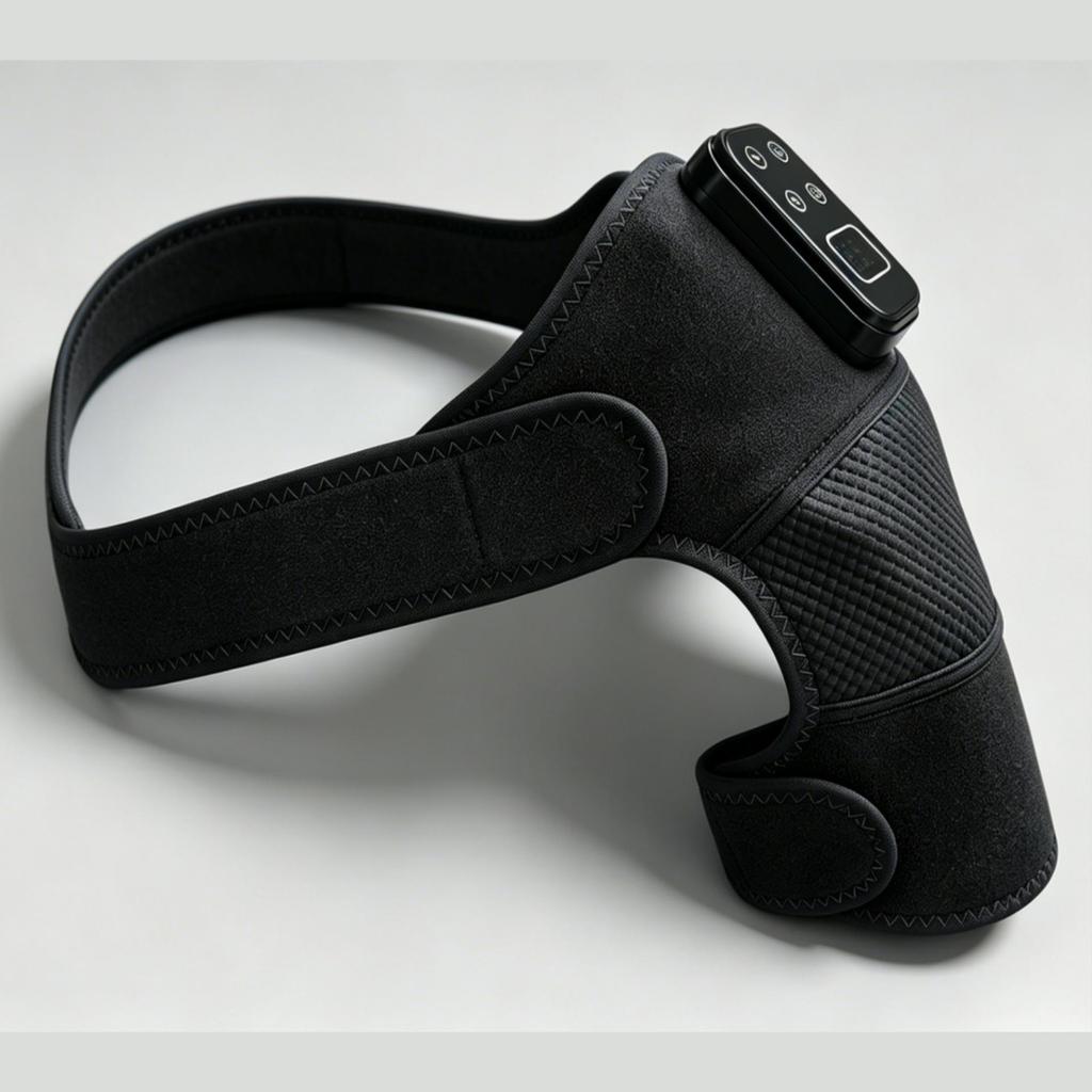 Electric Heated Shoulder Massager with Vibration & Hot Compress for Pain Relief and Multi-gear Adjustment