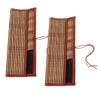 2Pcs Vintage Bamboo Calligraphy Brush Roll Organizer Paint Brush Holder Portable Pen Painting Tool Case for Beginners Travel