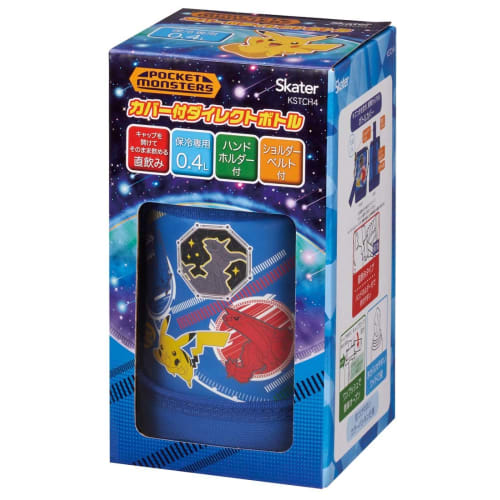 Skater Water Bottle 400ml Stainless Steel Pokemon Kids with Cover KSTCH4-A