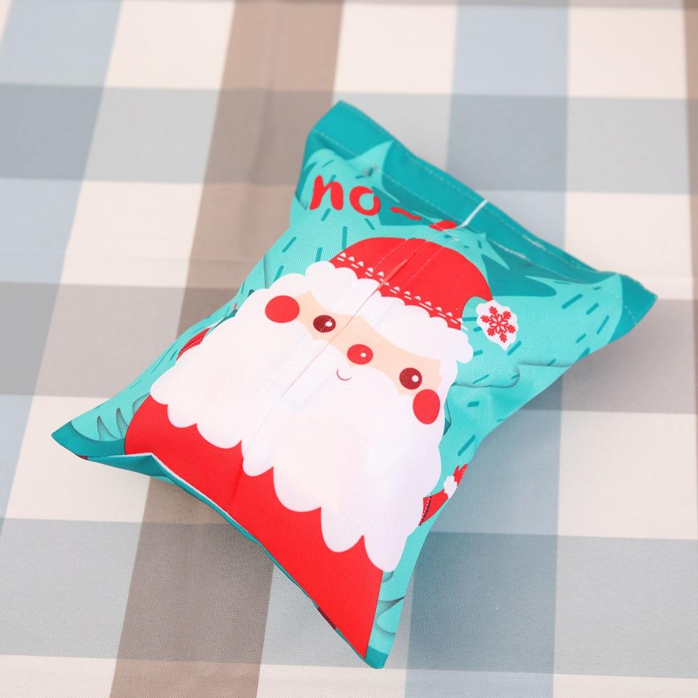 Christmas Tissue Box Cover Bag Cartoon Santa Tissue Covers Kitchen Dinner Party Table Decors Christmas Decorations for Home