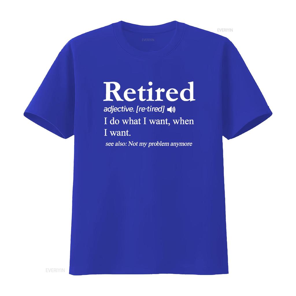 Retired Definition T Shirt Funny Retirement Gag vintage Washed Casual fashion Top For Everyday Wear streetwear Stylish Unisex