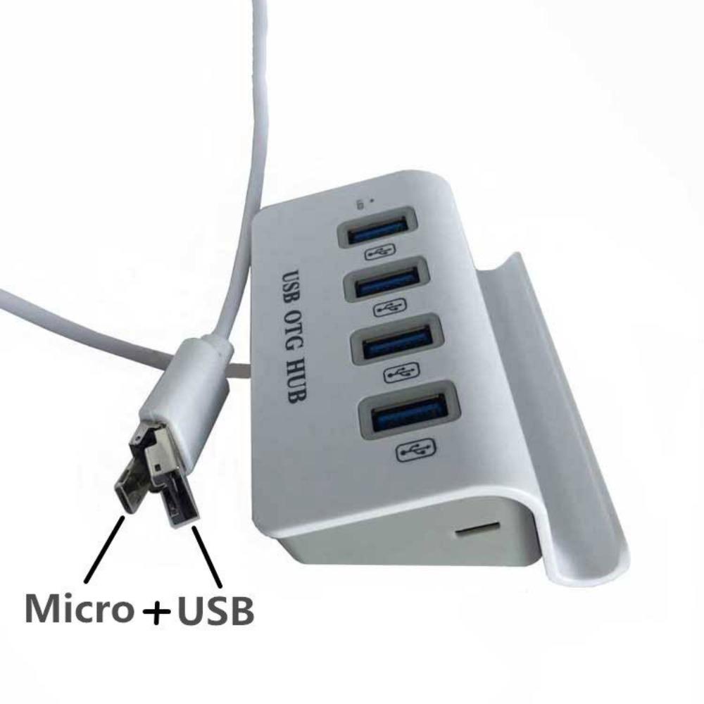 OTG Hub 4 In 1 Dock Holder Hub USB2.0 4 USB Docking Station Hub USB OTG HUB  for Mobile/PC