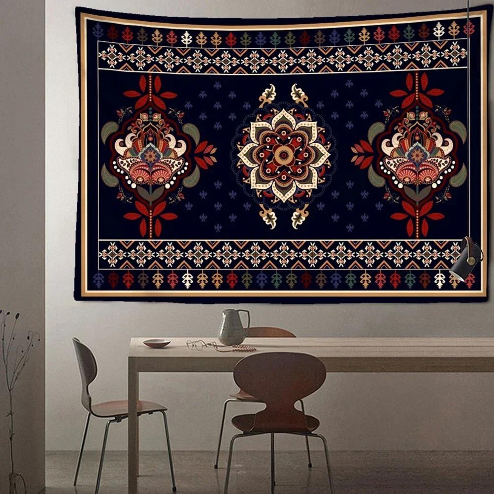 Bohemian Style Hippie Tapizzie Art Aesthetic Living Room Home Decor Vintage Illustration Tapestry Wall Hanging