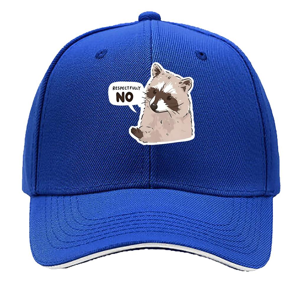 Baseball Cap with Respectfully No Raccoon Print Lightweight Adjustable Snap Closure Hand Sandwich Baseball Cap