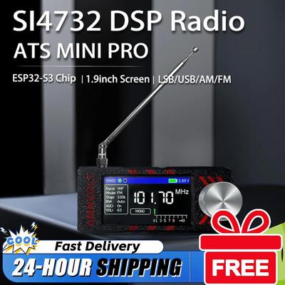 SI4732 Mini Pocket 0.5-108mhz SSB AM FM HF SW MW Display All Band Radio Receiver W/ Antenna Built-In Headphone Amplifier Circuit