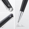 LAMY Studio Black Ballpoint Pen Elegant Stainless Steel Body Propeller Clip Includes Line Width LAMY M 16 - - - High-Yield Refill, M, Black,