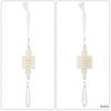 3pcs PVC Christmas Pearl Ice Cone Pendants DIY Xmas Tree Hanging Ornament  Winter Party Home Decor