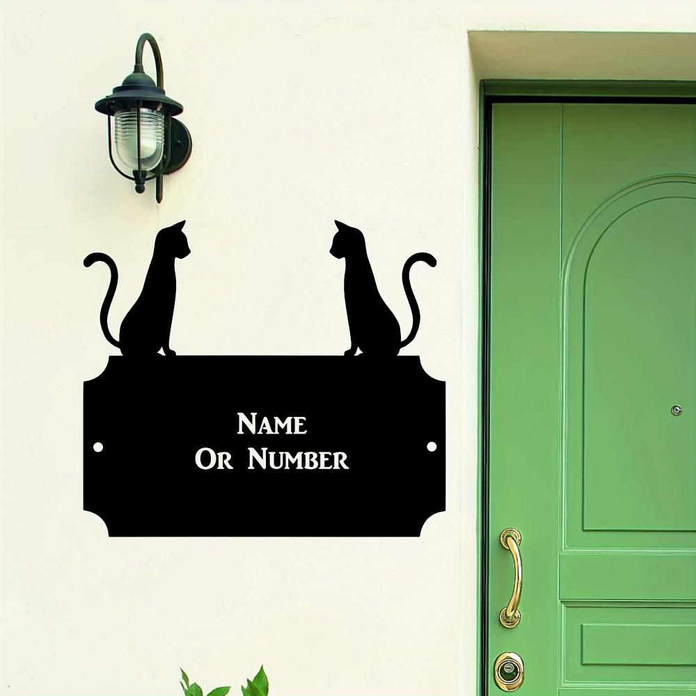 Cute Cat Metal Wall Art Sign Home Garden Decor