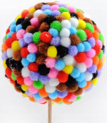 Polyester Pompoms Mix 7 380 Pcs