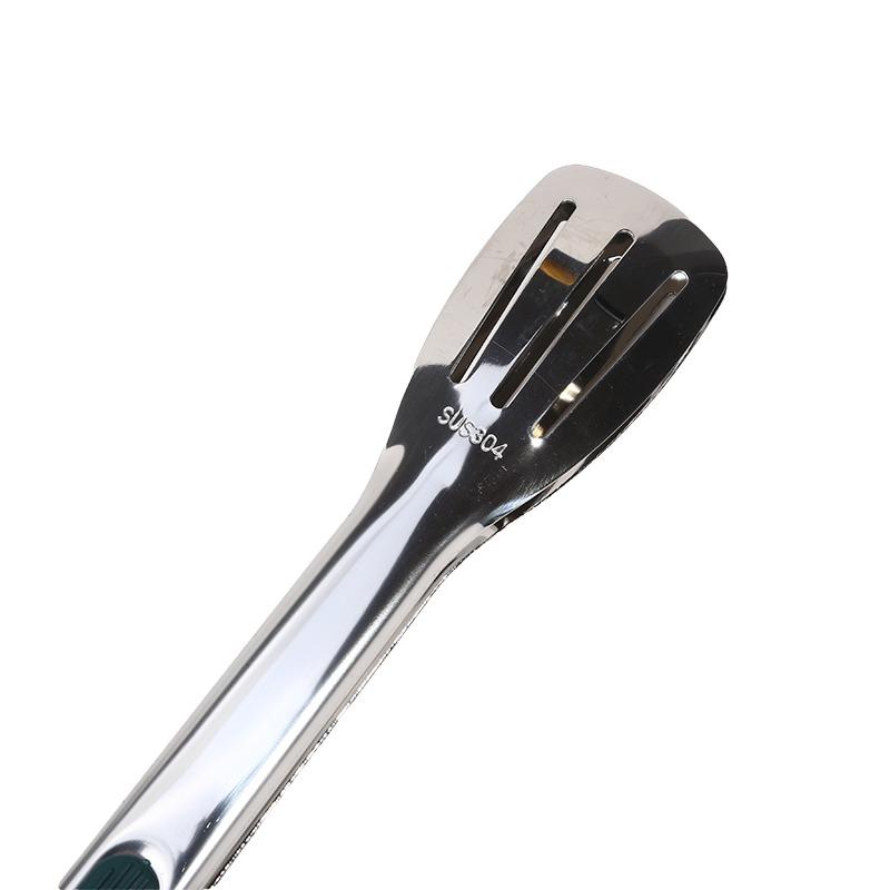 Non-Slip Stainless Steel Food Tongs Meat Bread Clip Barbecue Grill Buffet Clamp Cooking Tools Kitchen Accessories Silicone Handle Tongs