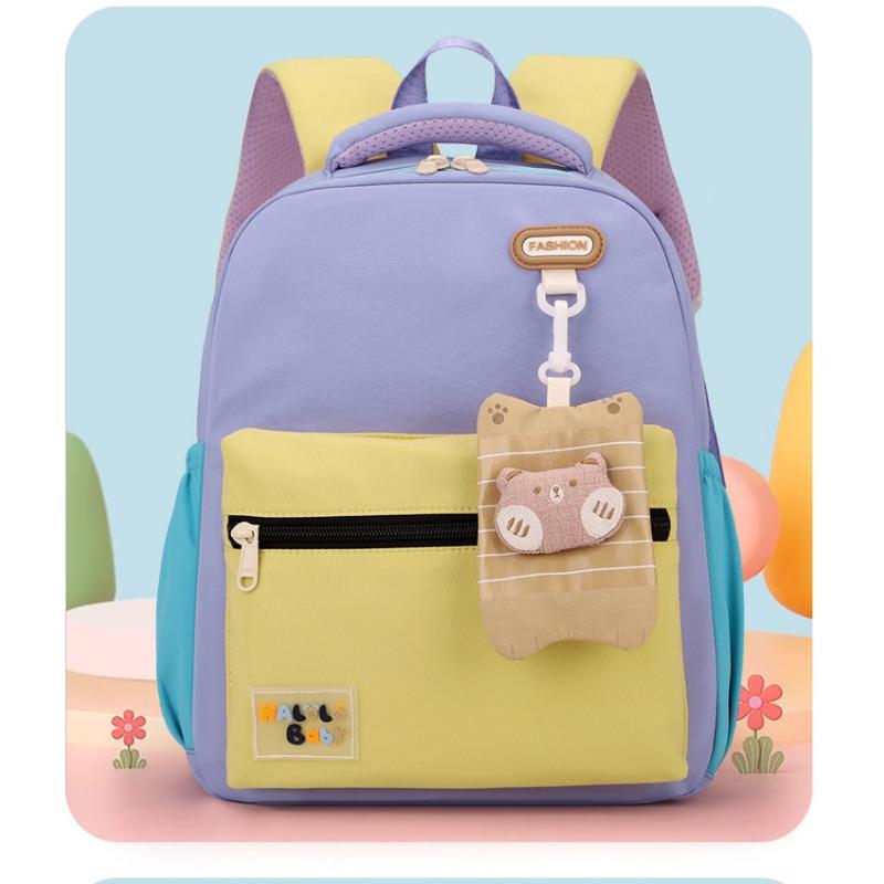 New High-value, Fresh and Sweet Contrasting Backpack, Kindergarten Level 1-3 Large-capacity Backpack