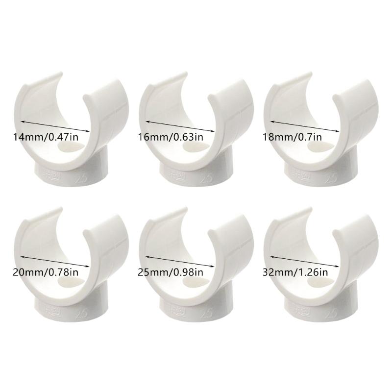 100Pcs Plastic U Shaped Pipe Clamp Water Pipes Support Fastener Heavy Duty Pipes Clamps Hangers Tubing Hose Holder