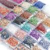 Kit cu 6 Compartimente pentru Pietre de Cristal pentru Artă pe Unghii și Decorațiuni cu Rășină UV