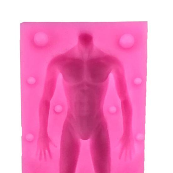 1 Set Body Mold Flexible Bendable Silicone Male Female Full-body Mold for Home