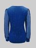 European Style V-Neck Long Sleeve Mesh T-Shirt