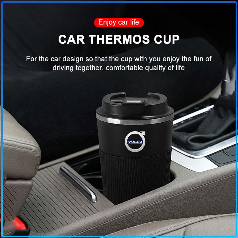 Car Stainless Steel 304 Coffee Thermos Mug Leak-Proof Non-Slip sticker For Volvo XC90 XC60 XC40 V40 V50 V60 S40 S50 S60 S70 S80 S90 240 C70 Vnl Truck