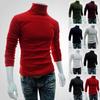 Men Autumn Winter Solid Color Turtle Neck Cotton Pullover Thin Bottoming Shirt