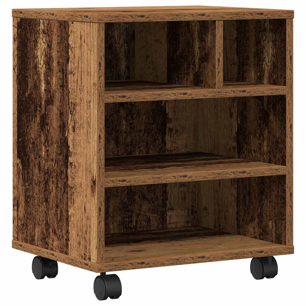 Printer Stand Reclaimed Wood Look 41 x 32 x 48 cm Engineered Wood