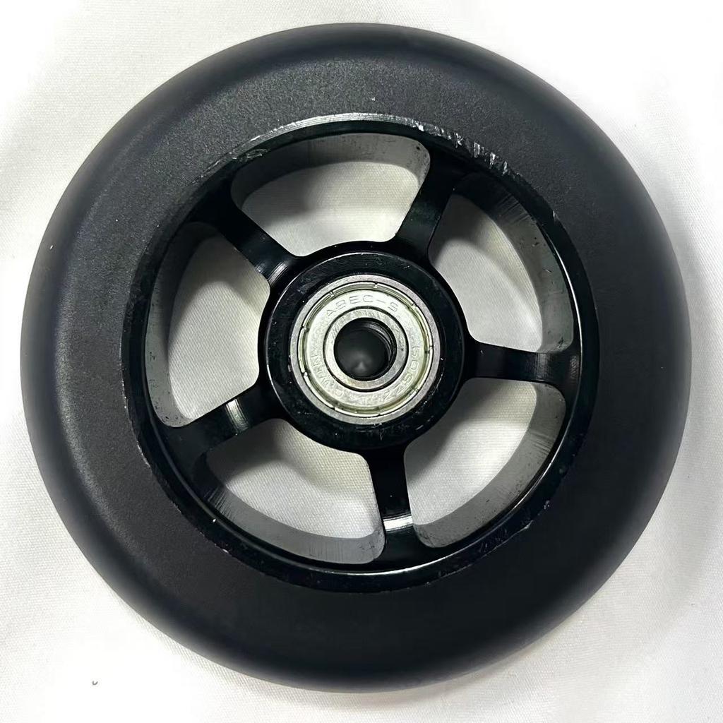 100mm Scooter Wheels Replacement with Bearings Aluminum Wear-Resistant PU Stunt Scooter Parts Kick Scooter Accessories 2pcs/set