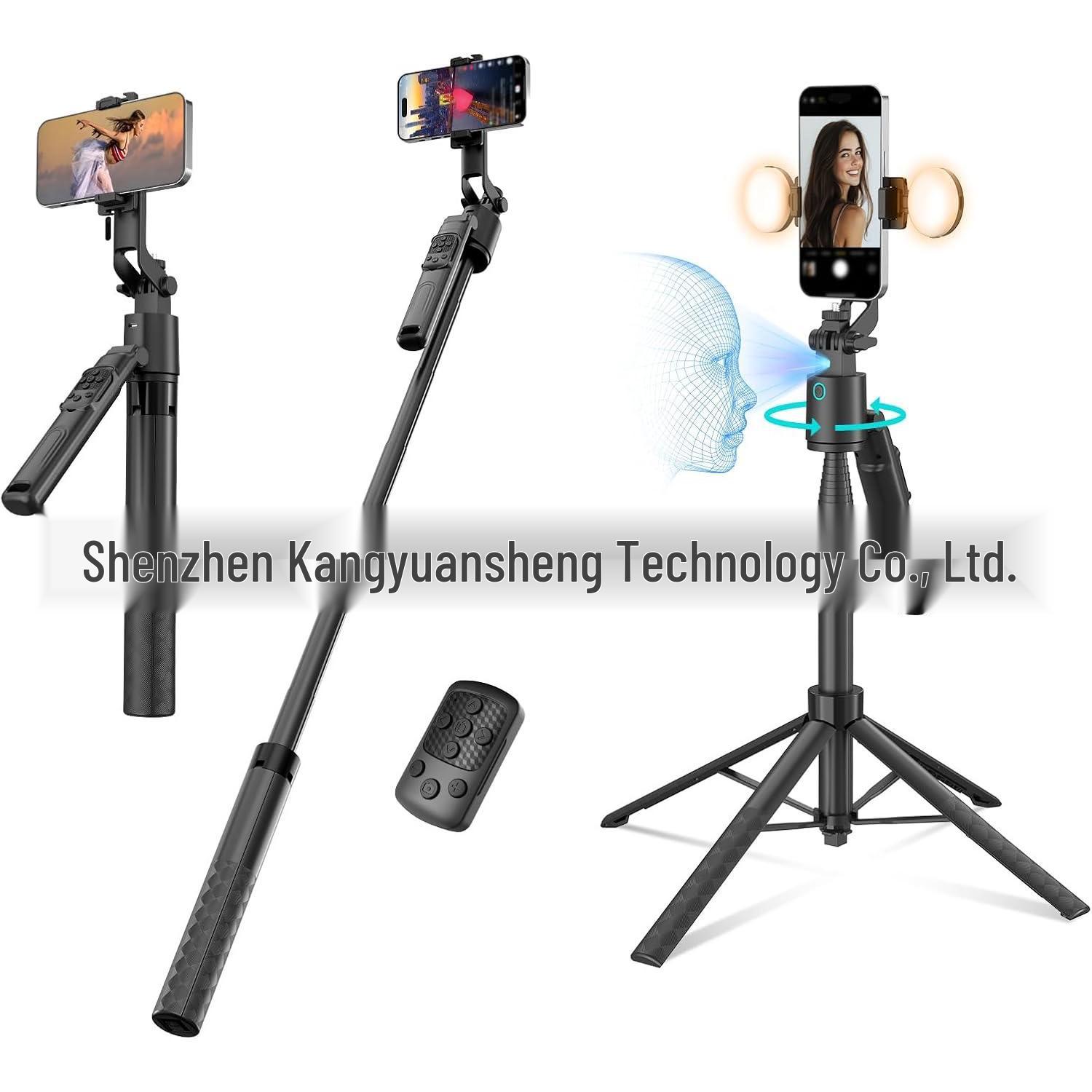 

Mobile Gimbal PTZ Stabilizer: Auto-Tracking Face Recognition Selfie Stick for Live Streaming Q16-Black
