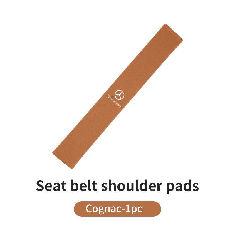 Suede Car Seat Belt Shoulder Protector Safety Belt Padding Pad For Mercedes Benz W202 W212 W126 W140 W168 W177 CLS GLE GLC GLS QRSTV1 