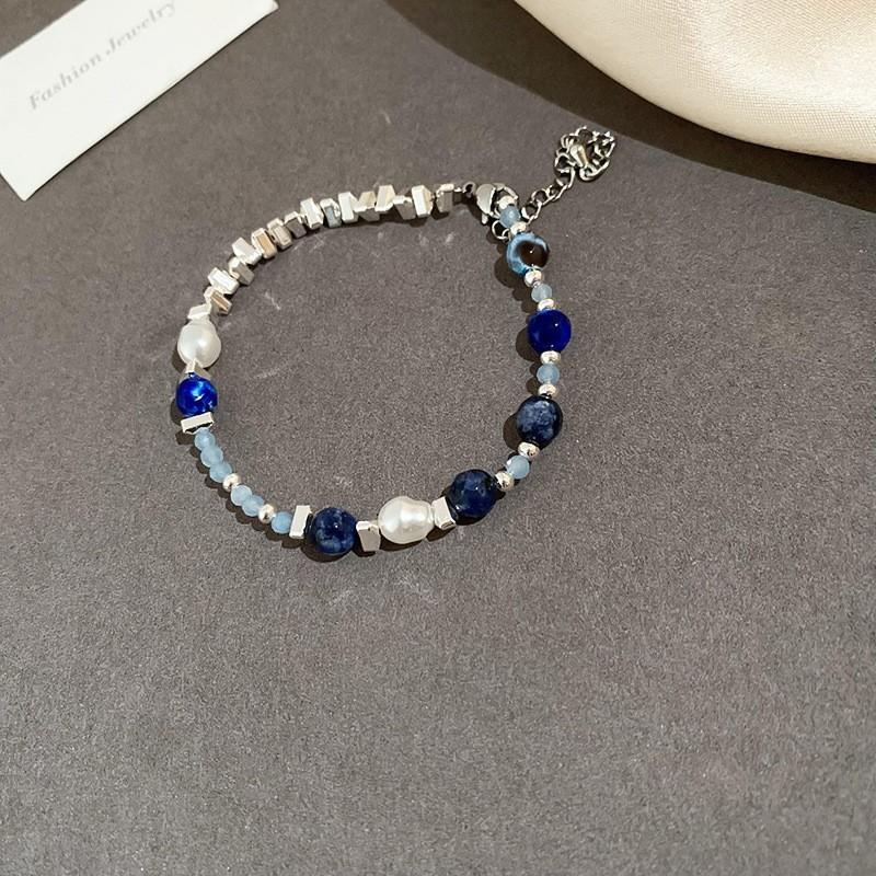 French light luxury zircon pearl broken silver bracelet, niche simple and versatile bracelet, bracelet, summer women's jewelry.