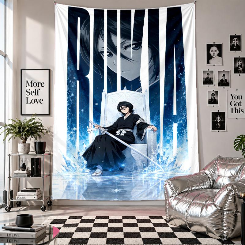 Wall TapestryBleach anime Art Hanging Cloth Decorative Background Cover for Room Decoration