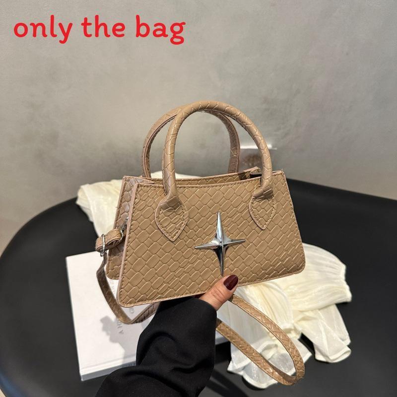 Crossbody Shoulder Retro Bag With Star Decoration And Woven Pattern For Daily